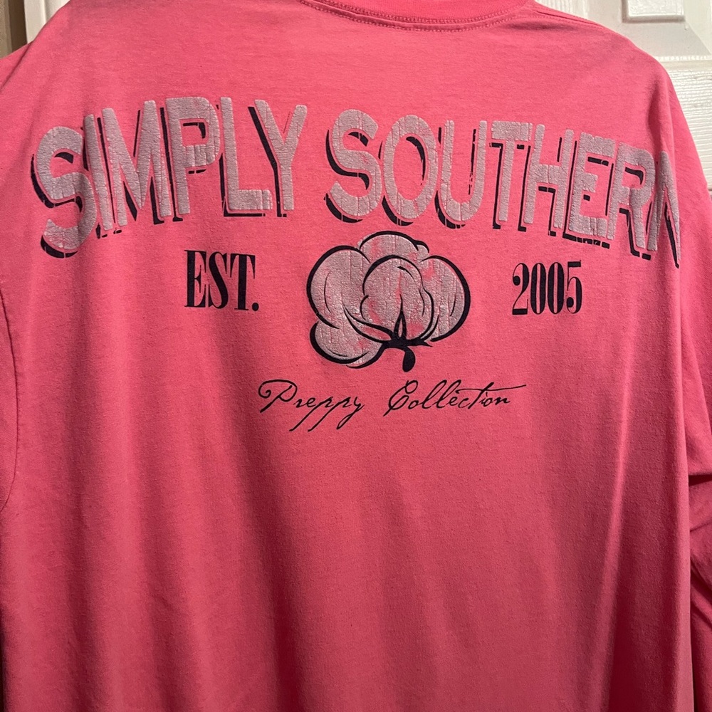 Simply Southern Coral Long Sleeve Tee